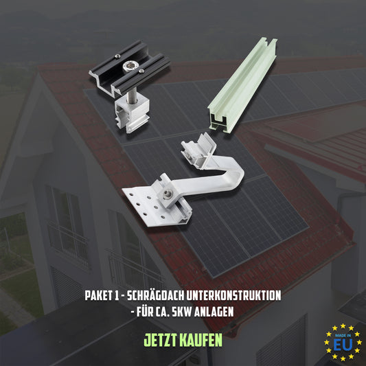 Paket 1-Schrägdach- ca. 5KW - dach-haken.de